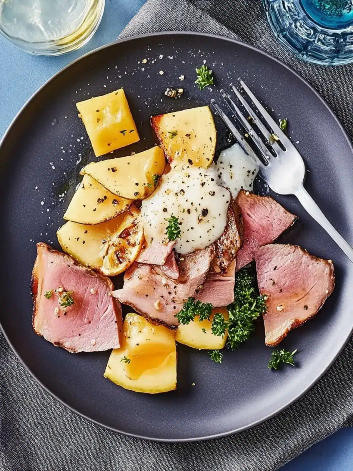 Kohlrabi mit Roastbeef und Ei