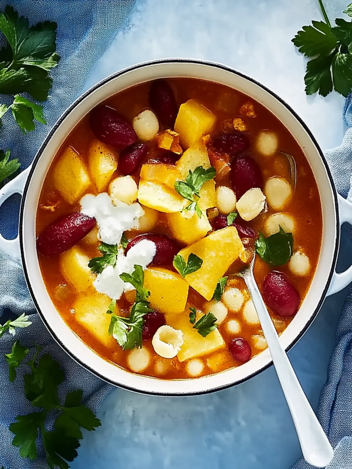 Kichererbsen-Bohnen-Eintopf (Eine Pfanne)