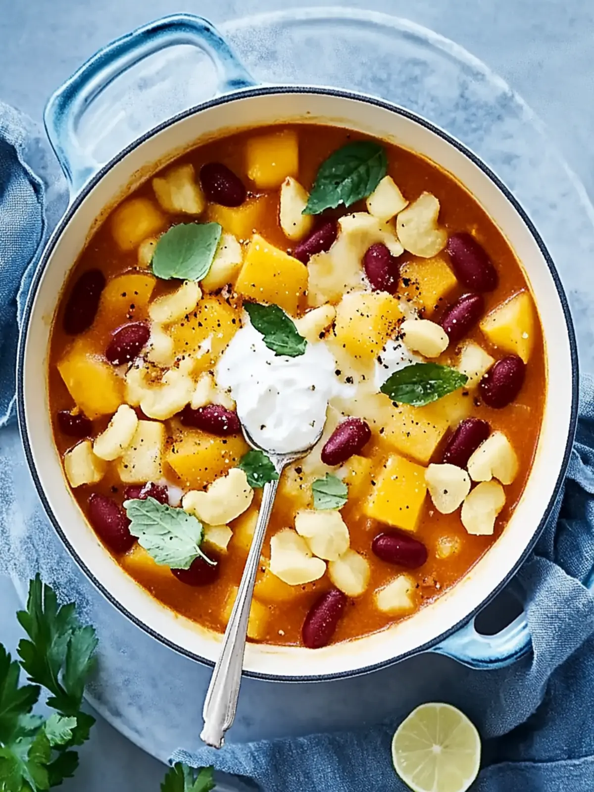 Kichererbsen-Bohnen-Eintopf (Eine Pfanne)