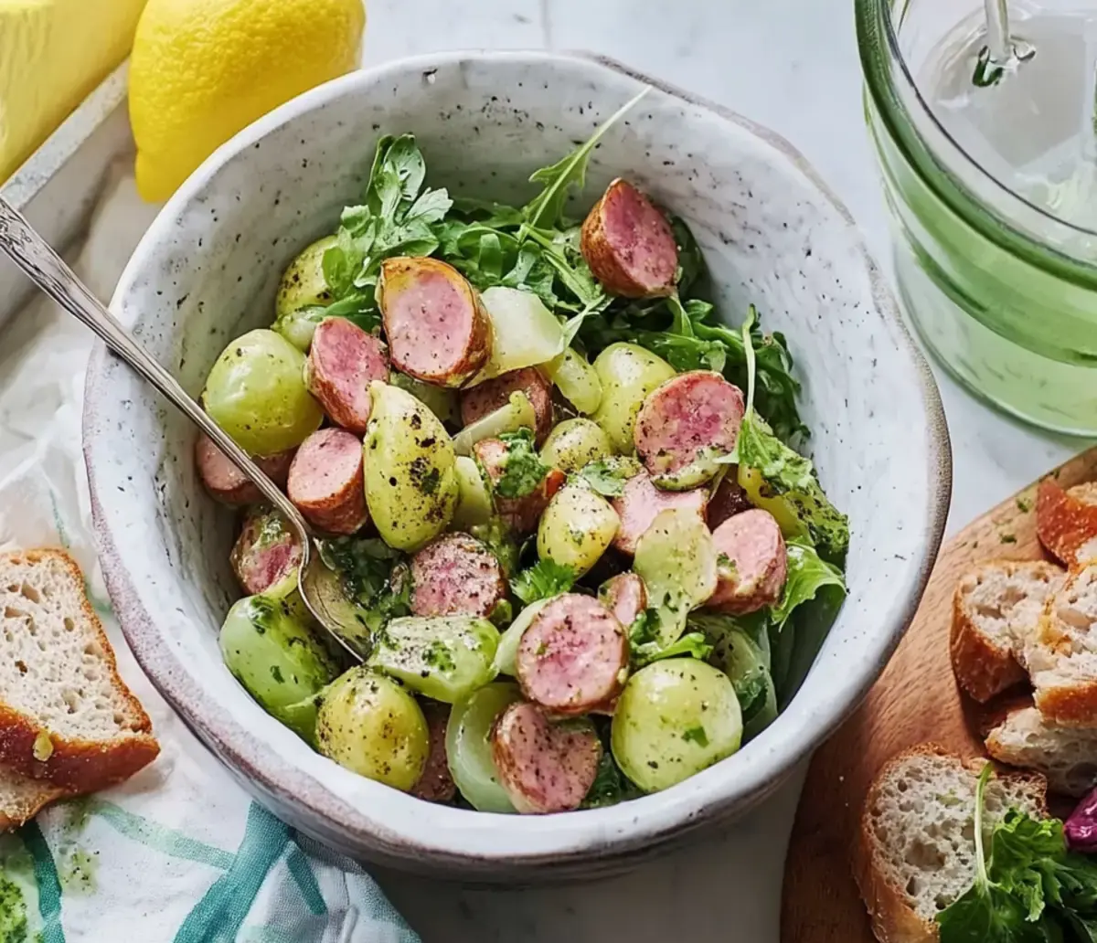 Herb-Potato Salad with Baked Radishes