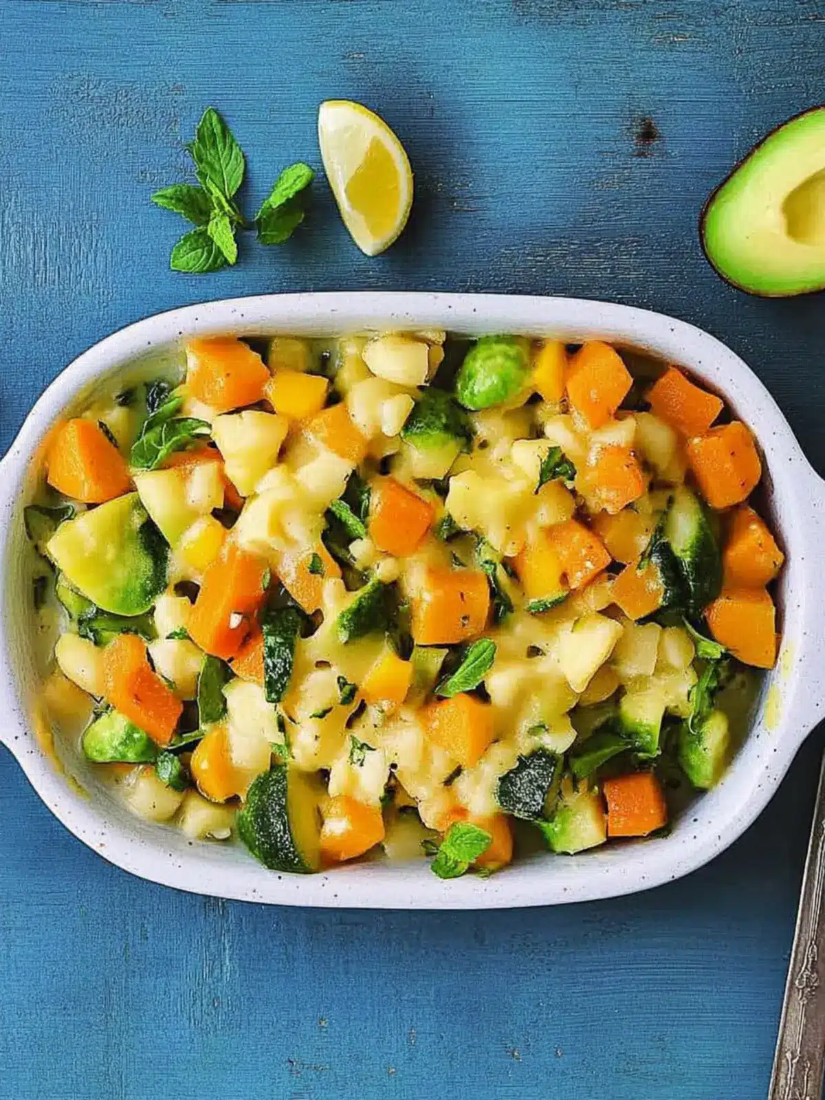 Spätzligratin mit Gemüse und Käse