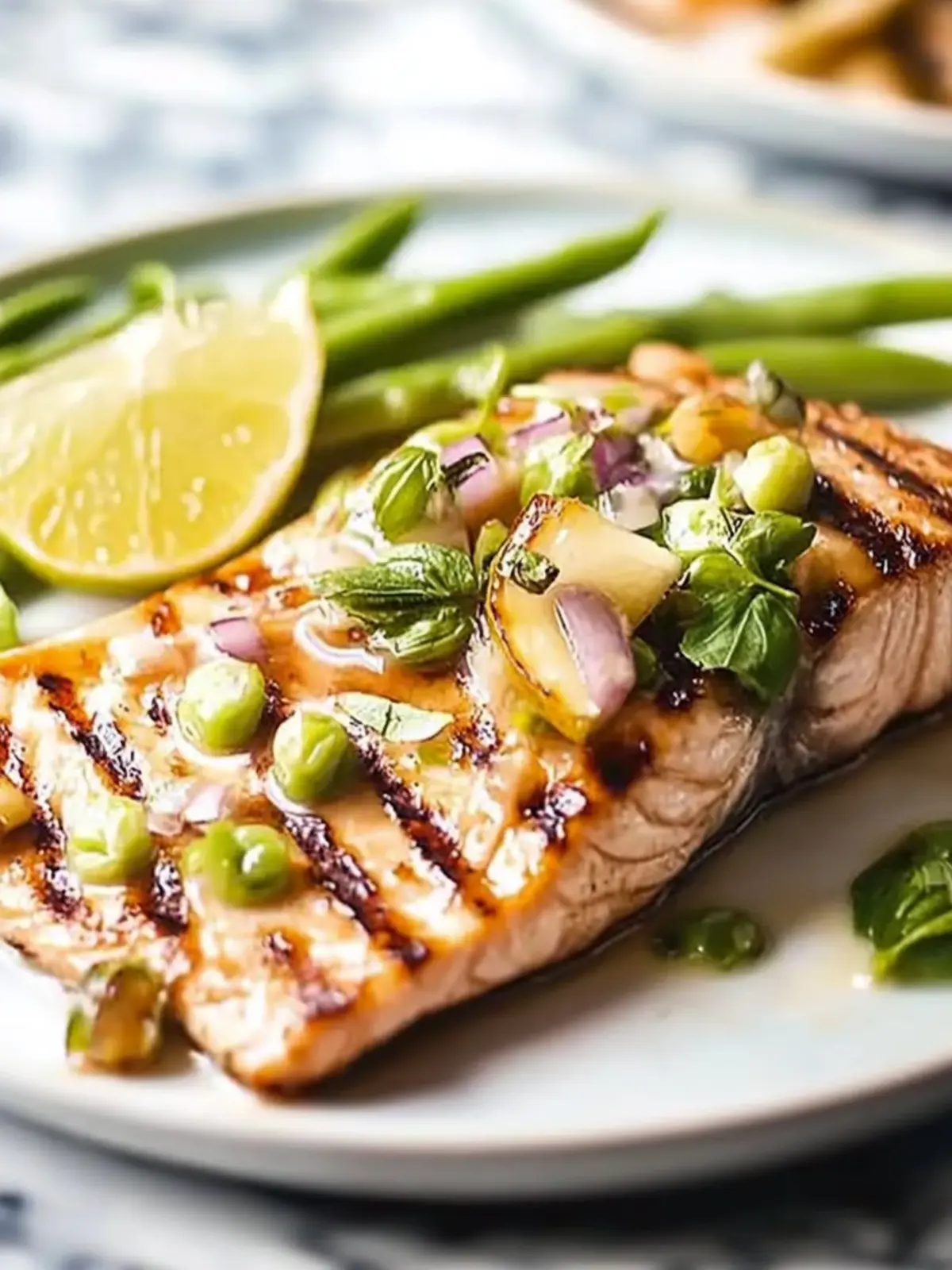 Forelle vom Grill mit Spargelsalat