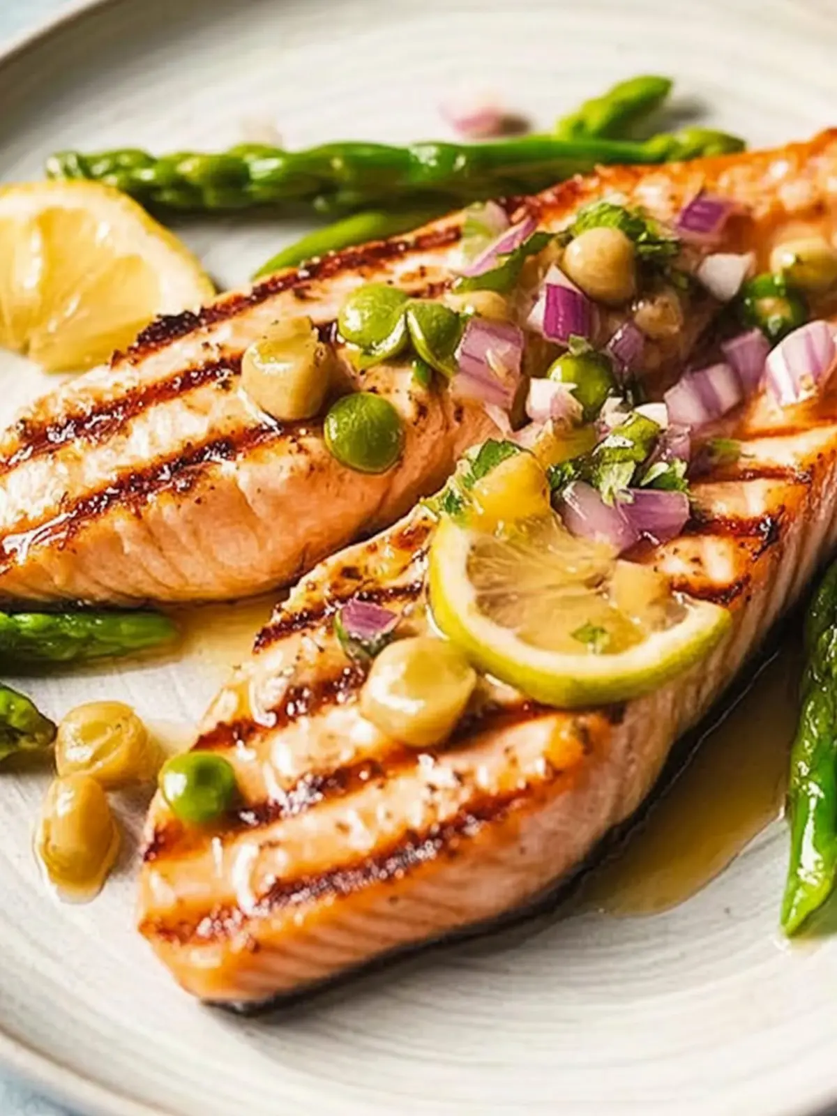 Forelle vom Grill mit Spargelsalat