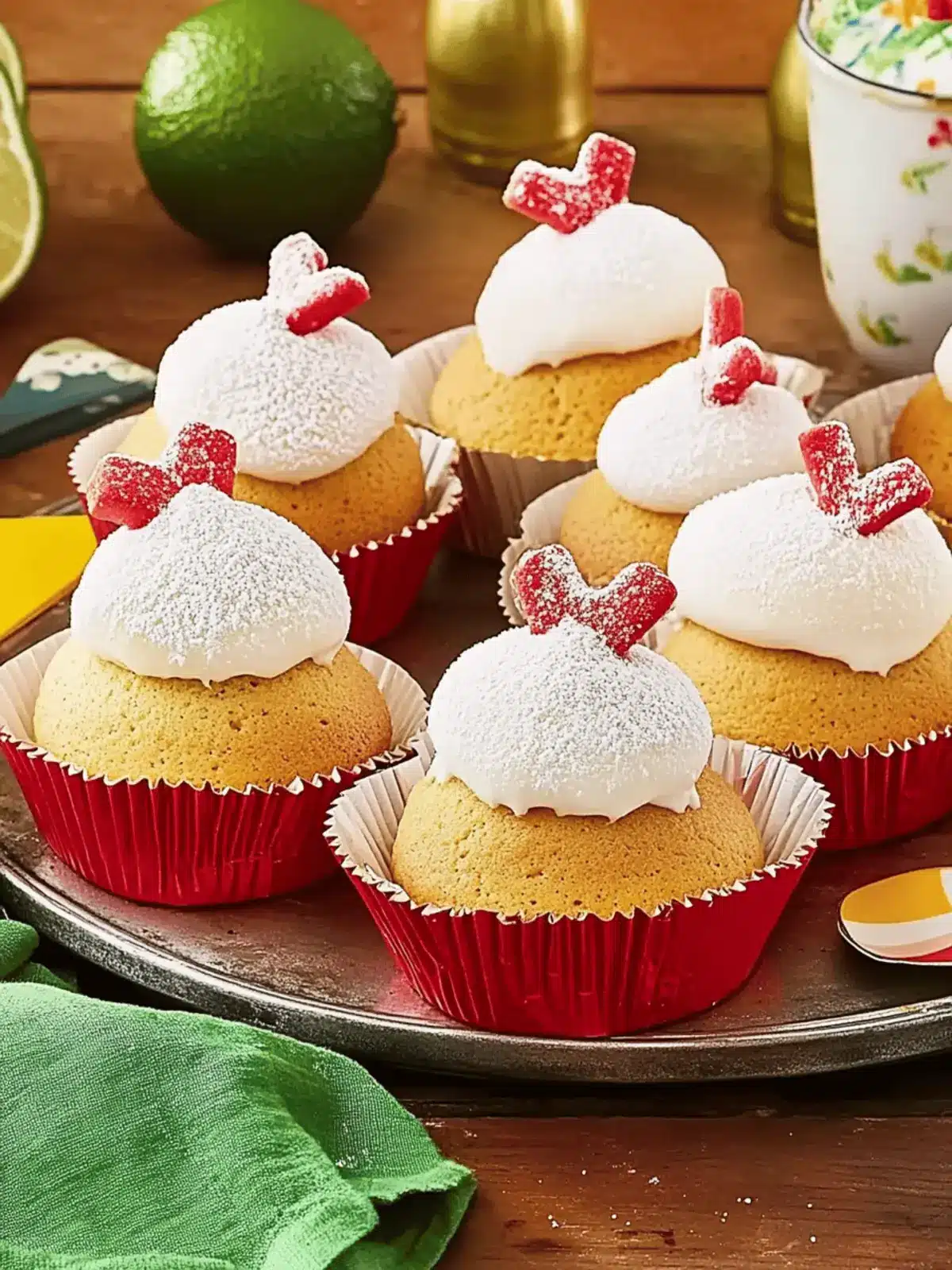 Weihnachtsmuffins mit Zipfelmützen