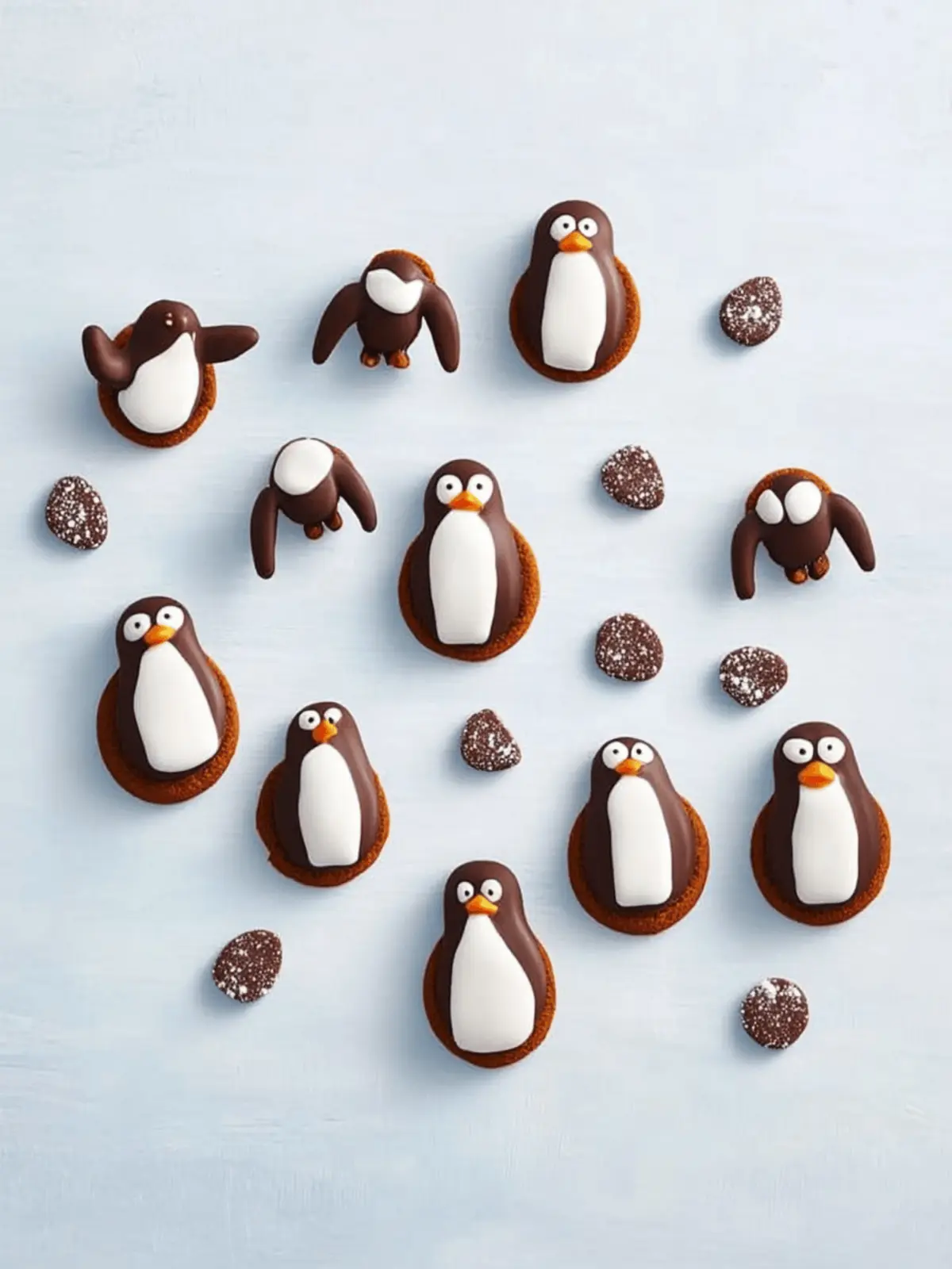 Pinguin-Schokoladengebäck