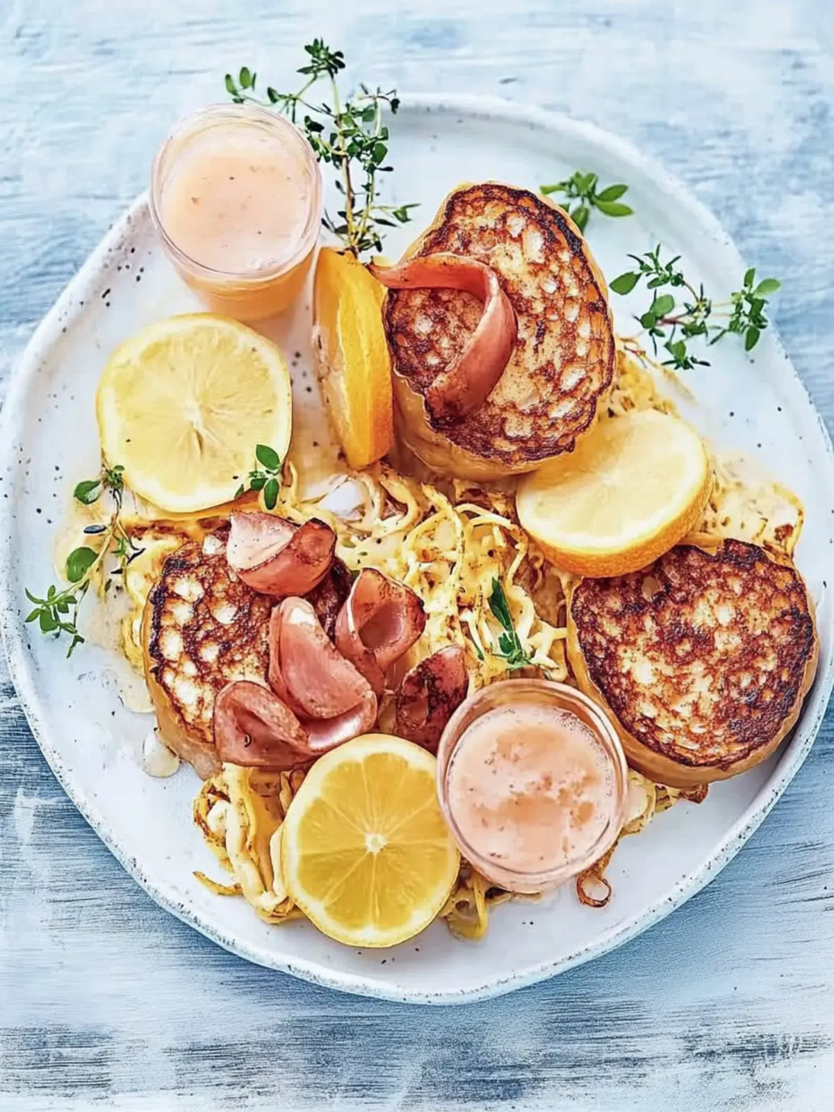 Reibeküchlein mit Apfel und Speck