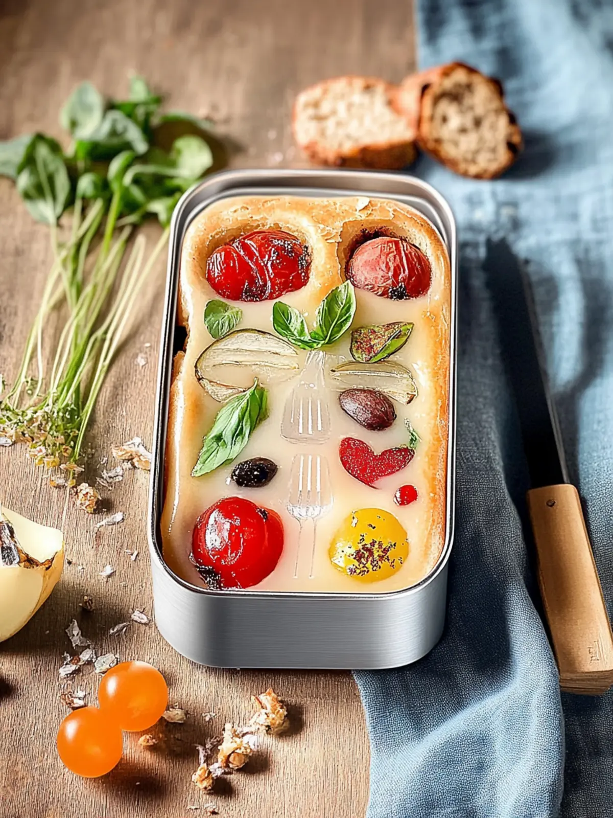 Leckere Lunchbox Focaccia