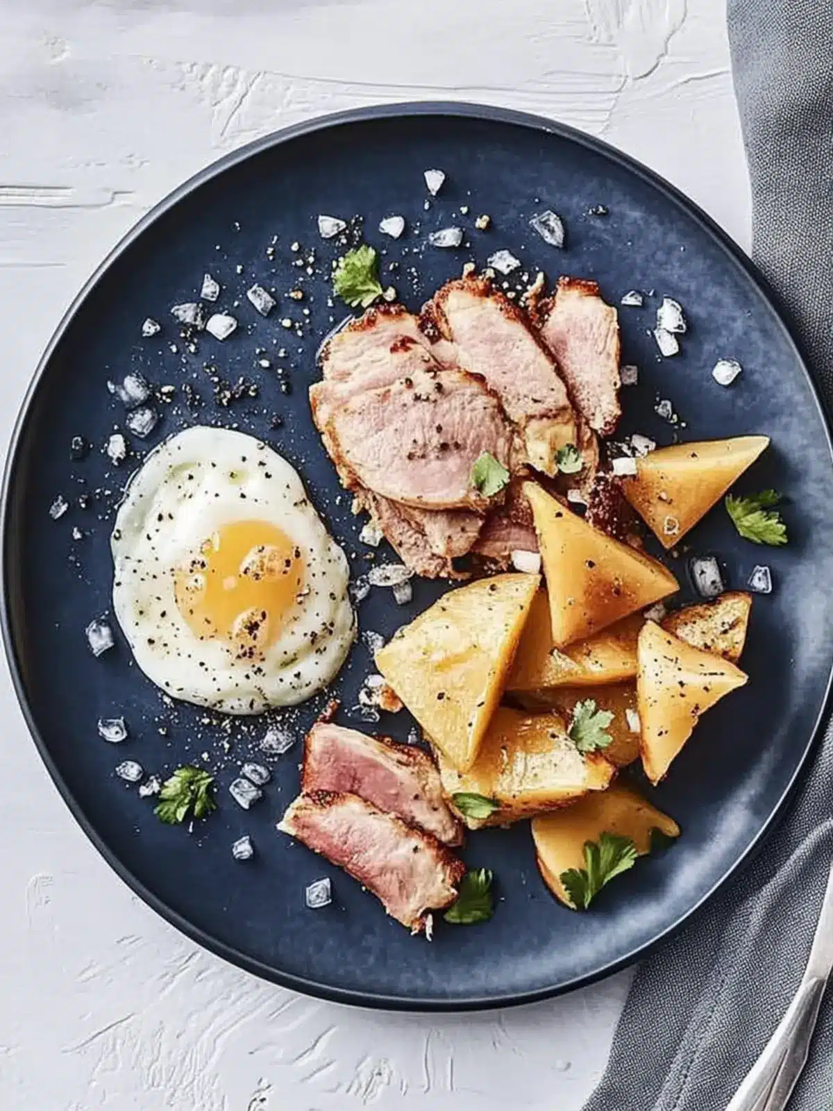 Kohlrabi mit Roastbeef und Ei