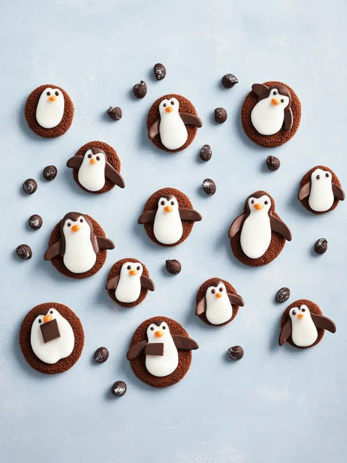 Pinguin-Schokoladengebäck