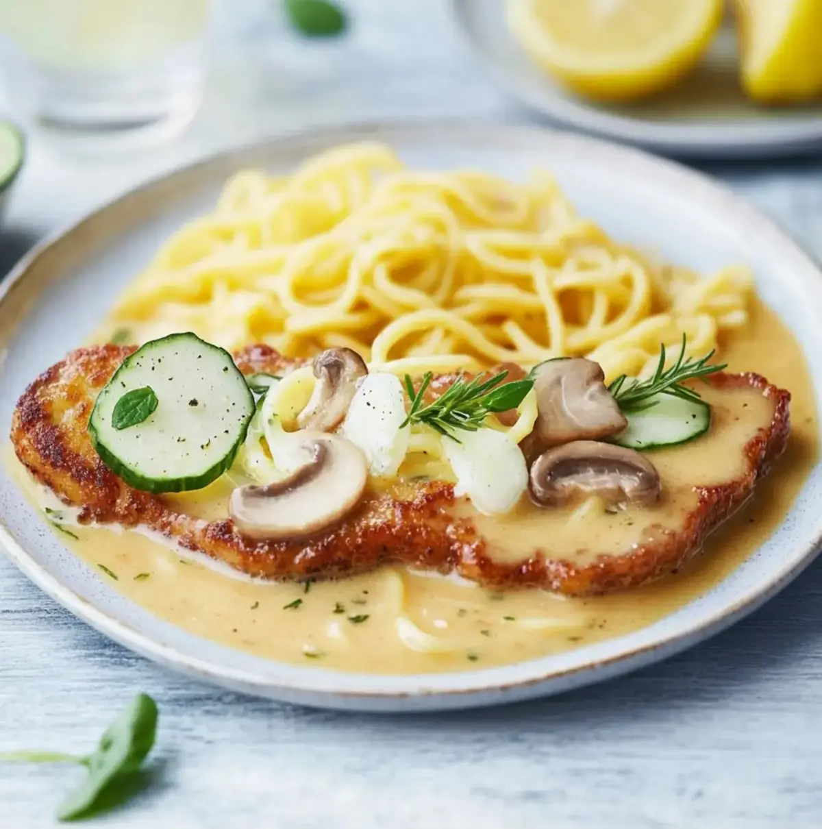 Klassisches Jägerschnitzel mit Spätzle