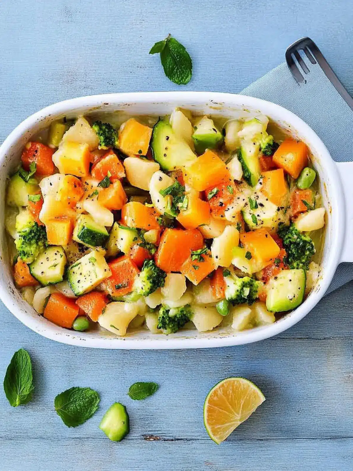 Spätzligratin mit Gemüse und Käse