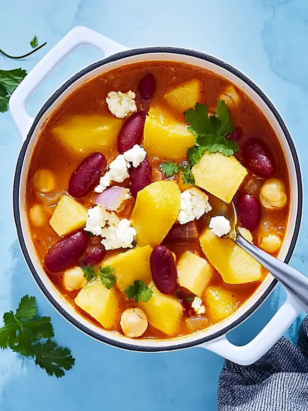 Kichererbsen-Bohnen-Eintopf (Eine Pfanne)