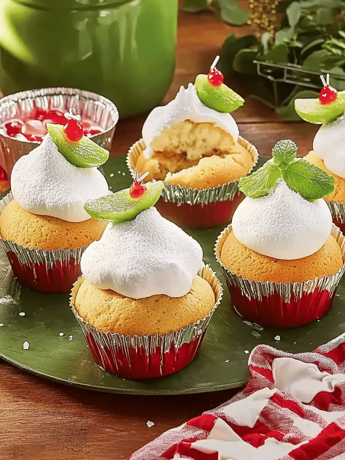 Weihnachtsmuffins mit Zipfelmützen