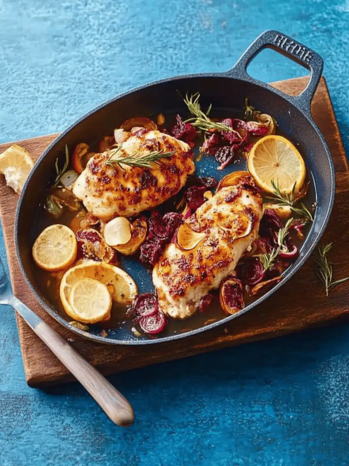 Hühnchen mit Cranberries und Rosmarin