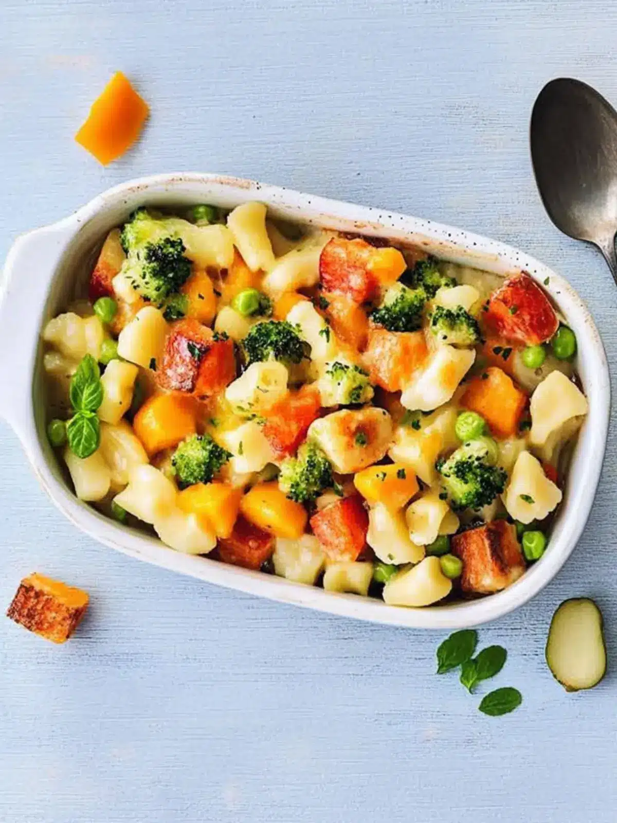 Spätzligratin mit Gemüse und Käse