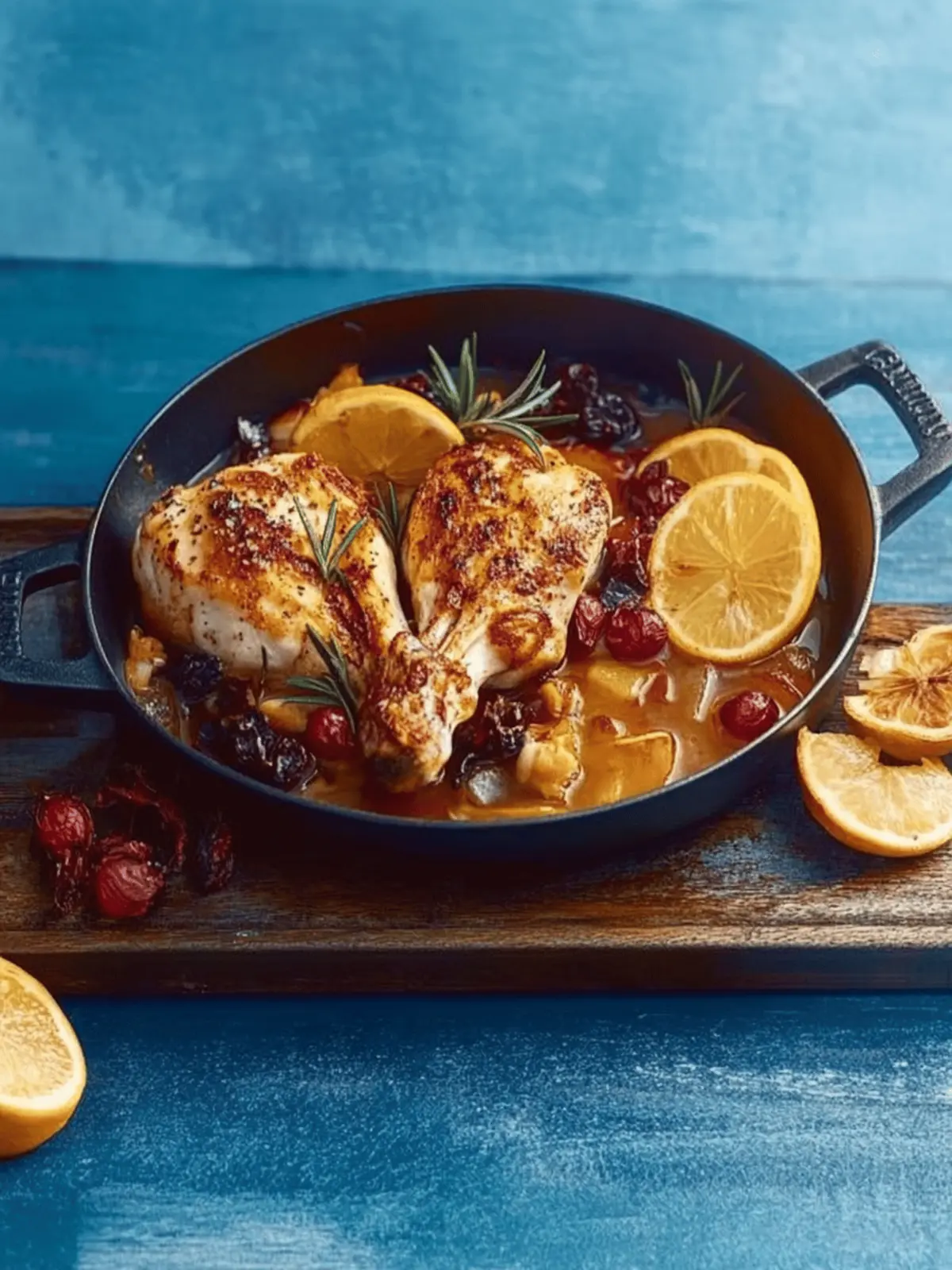 Hühnchen mit Cranberries und Rosmarin