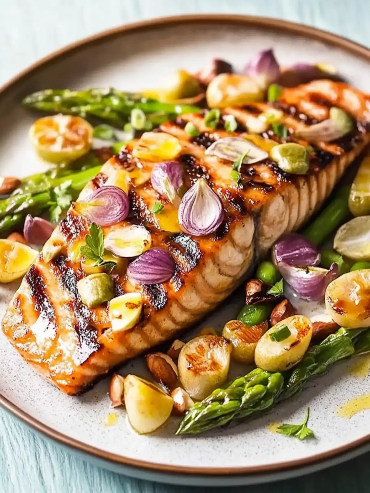 Forelle vom Grill mit Spargelsalat