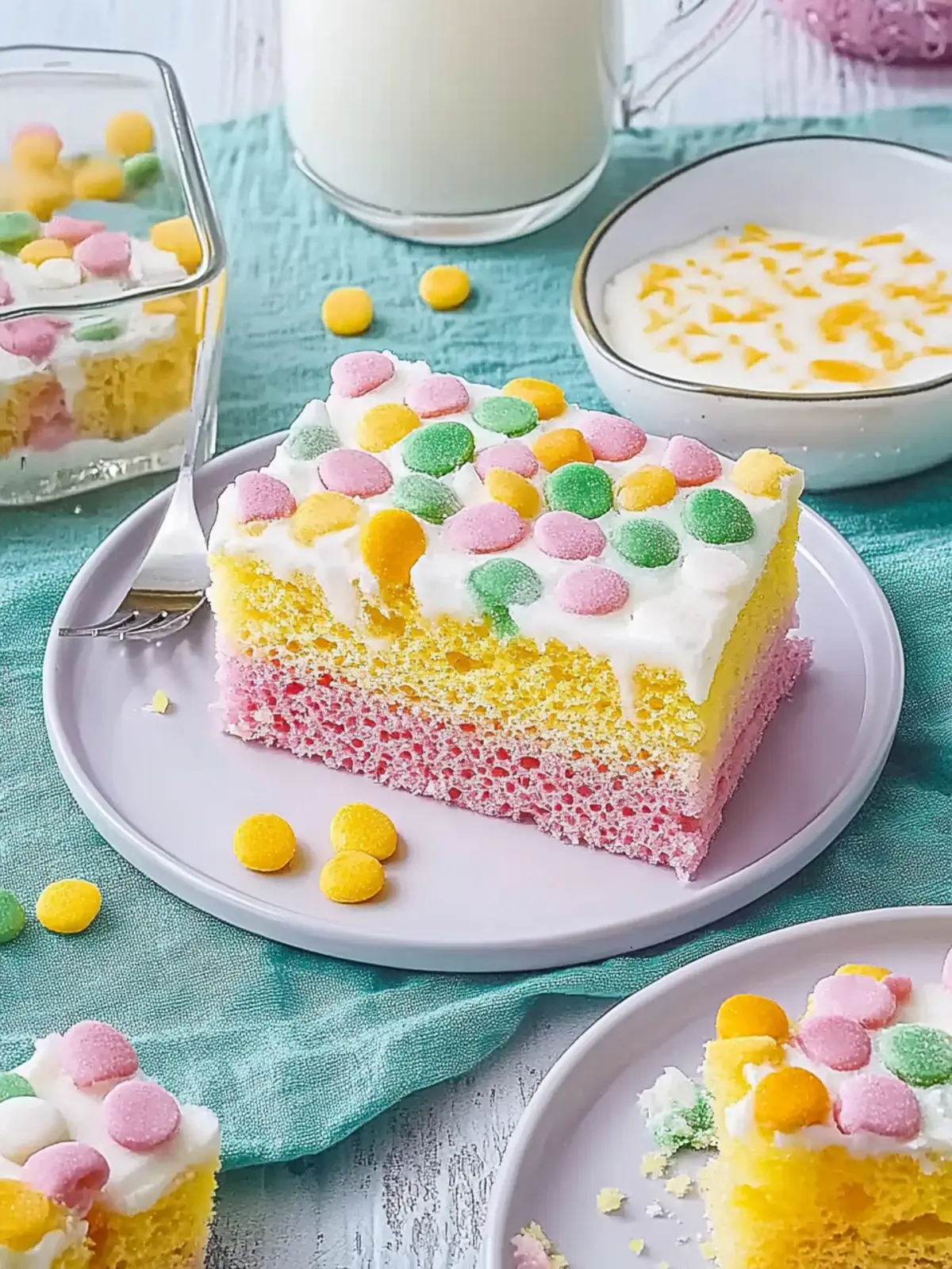 Regenbogenkuchen vom Blech