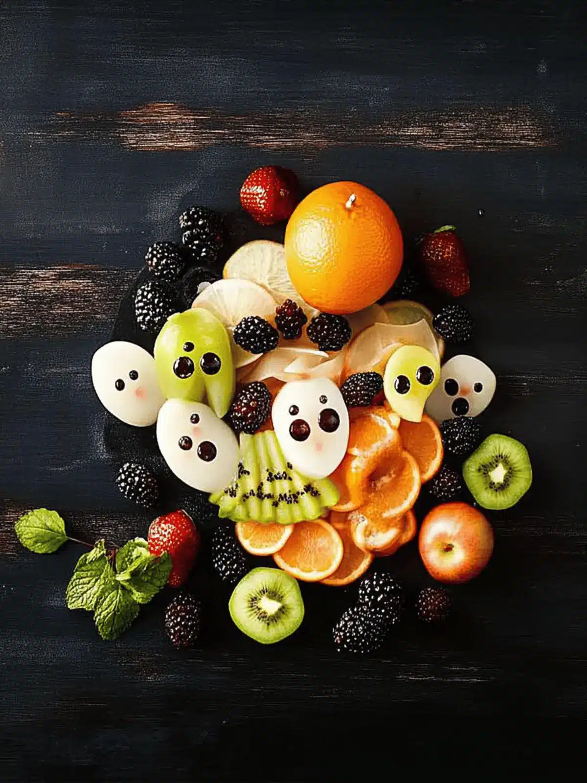 Halloween-Fruchtplatte