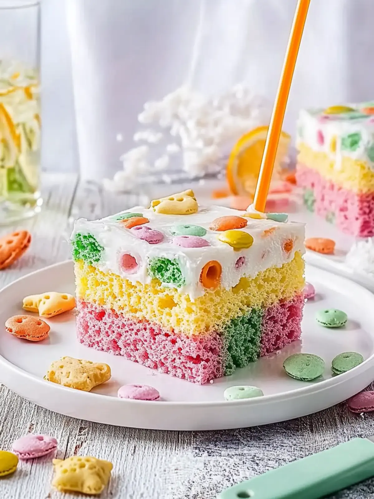 Regenbogenkuchen vom Blech