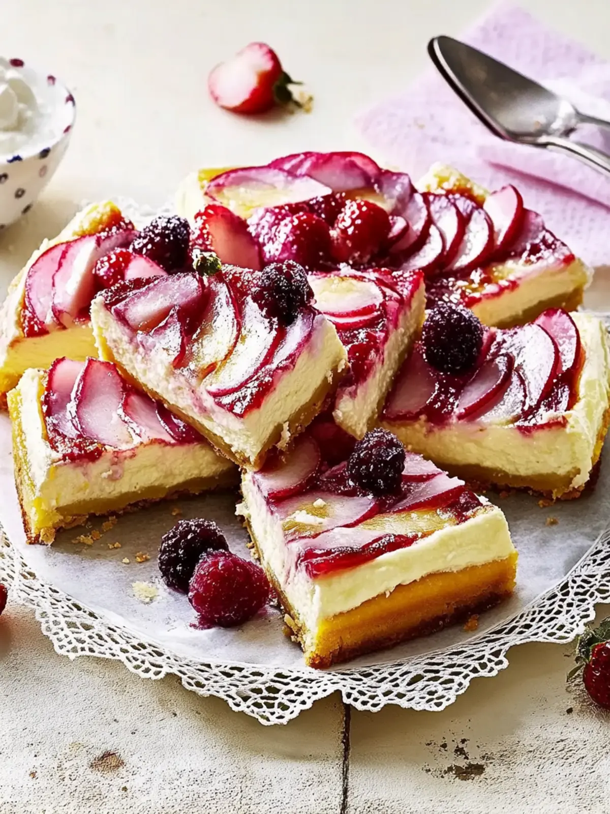 Cheese Plum Cake from the Tray