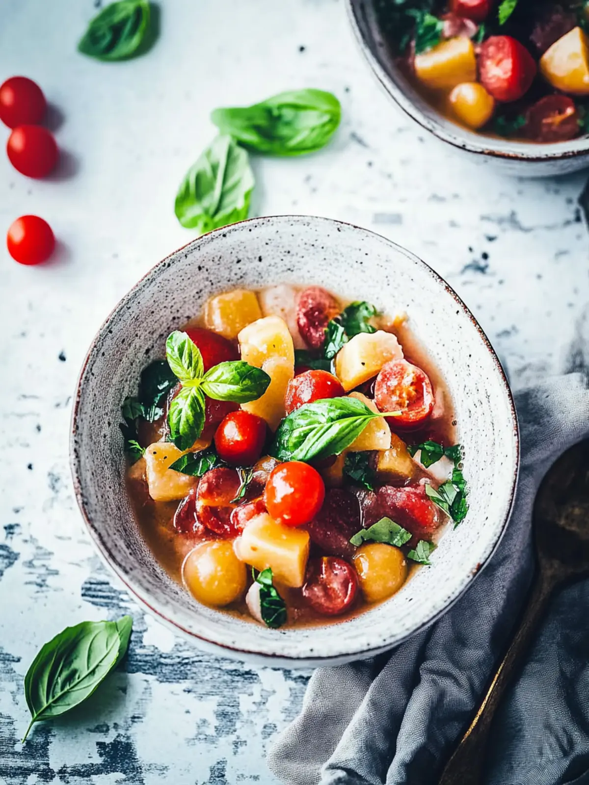 15 Minuten Gnocchi Pfanne mit Tomaten und Mozzarella