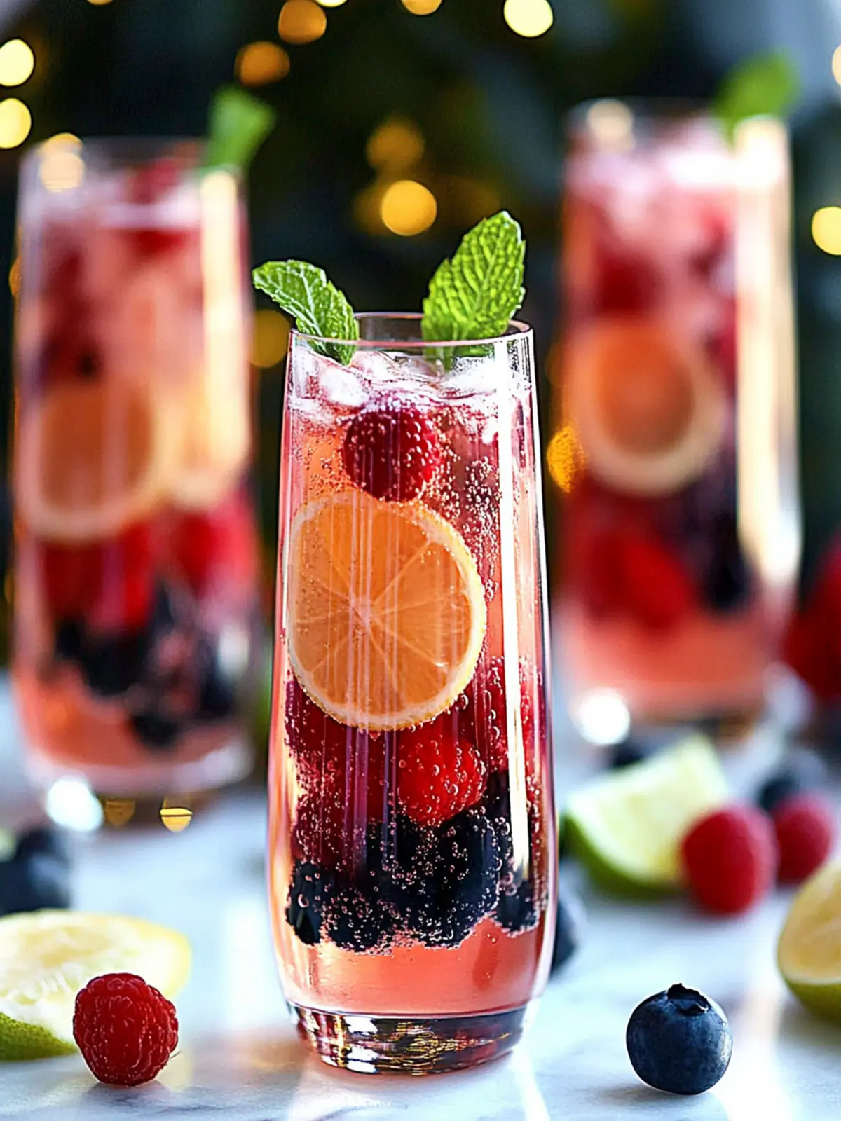 Silvester-Beeren-Champagner-Punsch