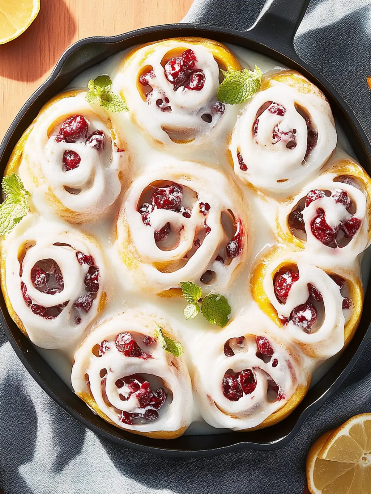 Cranberry-Zimtschnecken