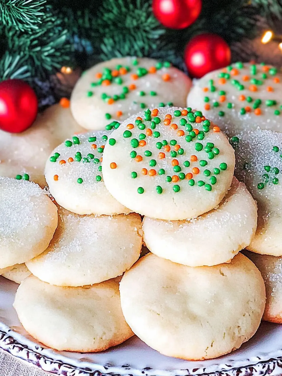 Weihnachtliche Zuckerplätzchen (mit Streuseln)
