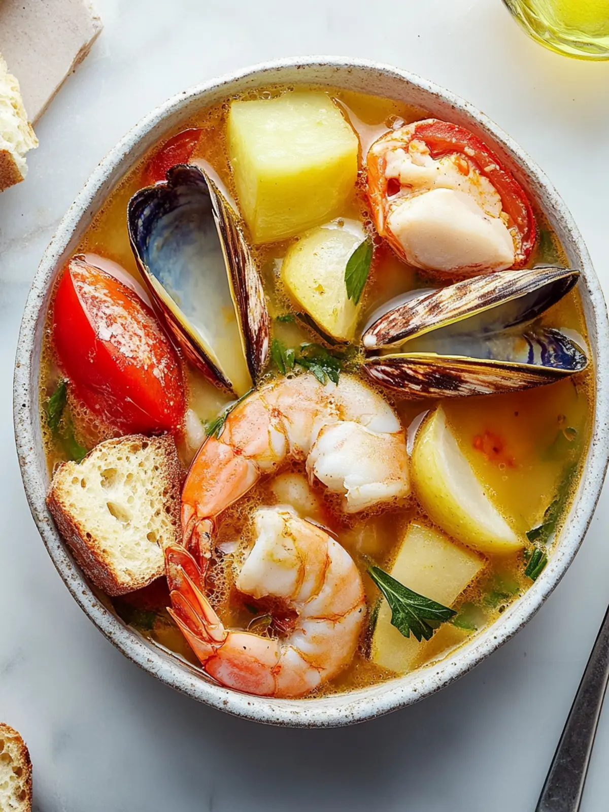 Klassische französische Bouillabaisse mit Rouille