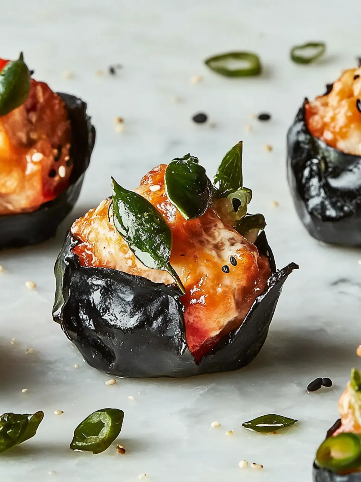 Baked Salmon Sushi Muffins - Festive Appetizer for New Year's Eve