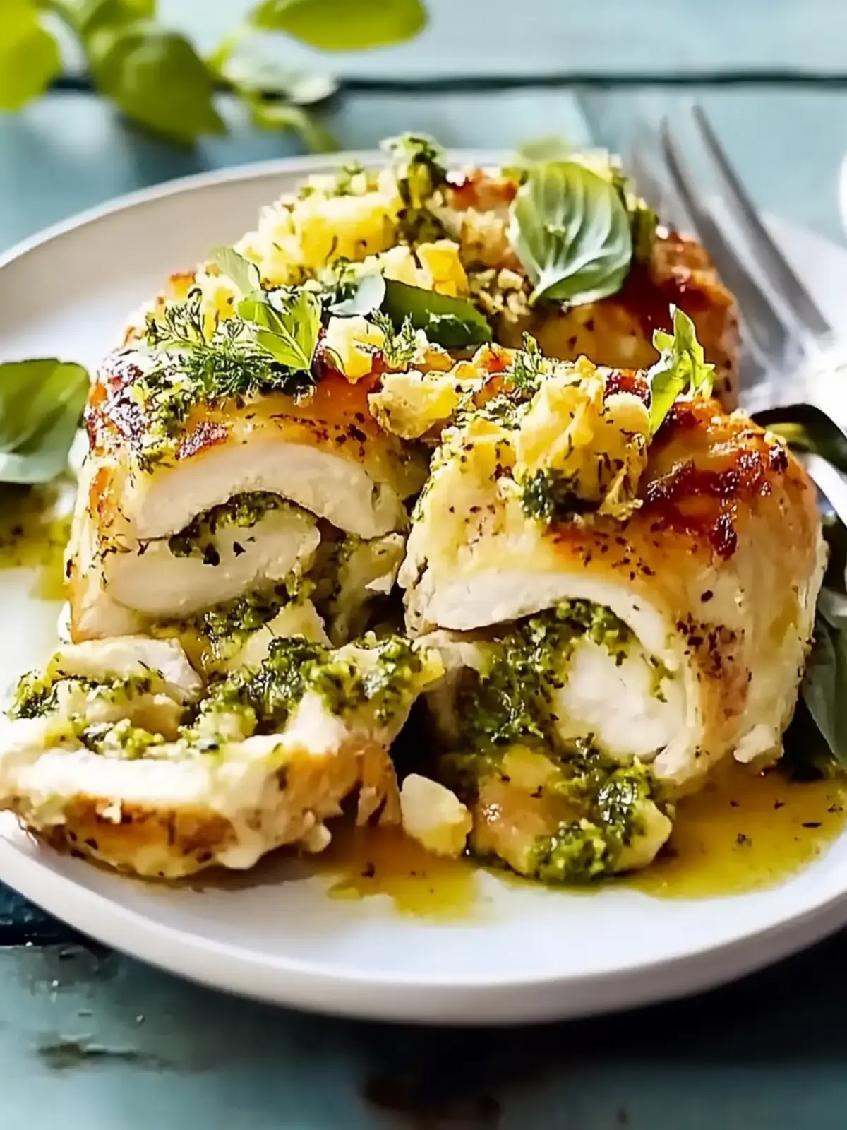 Hähnchen-Rouladen mit Zitronengremolata und Blumenkohl
