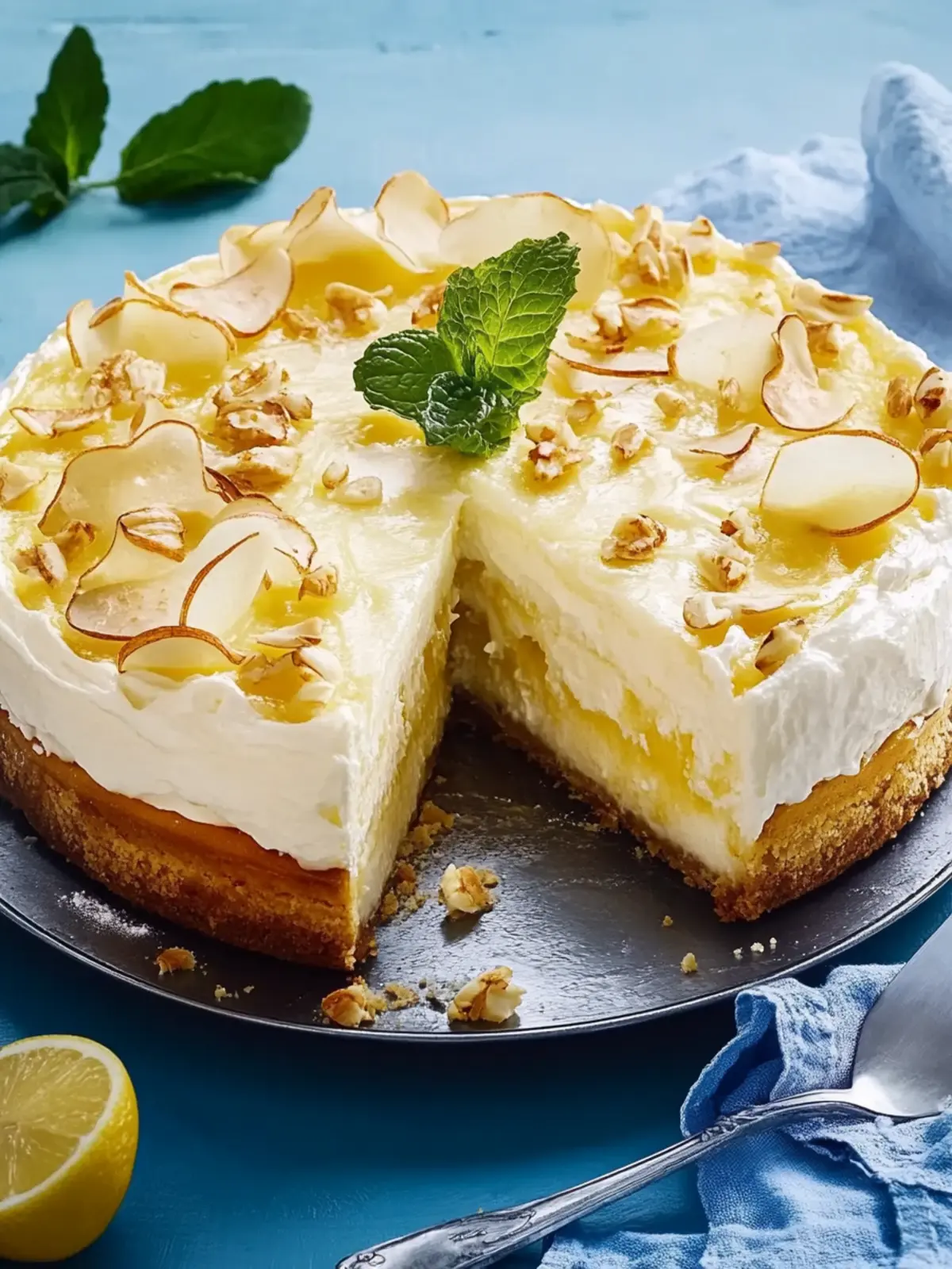 Creamy Peach Cheesecake - a highlight in two layers