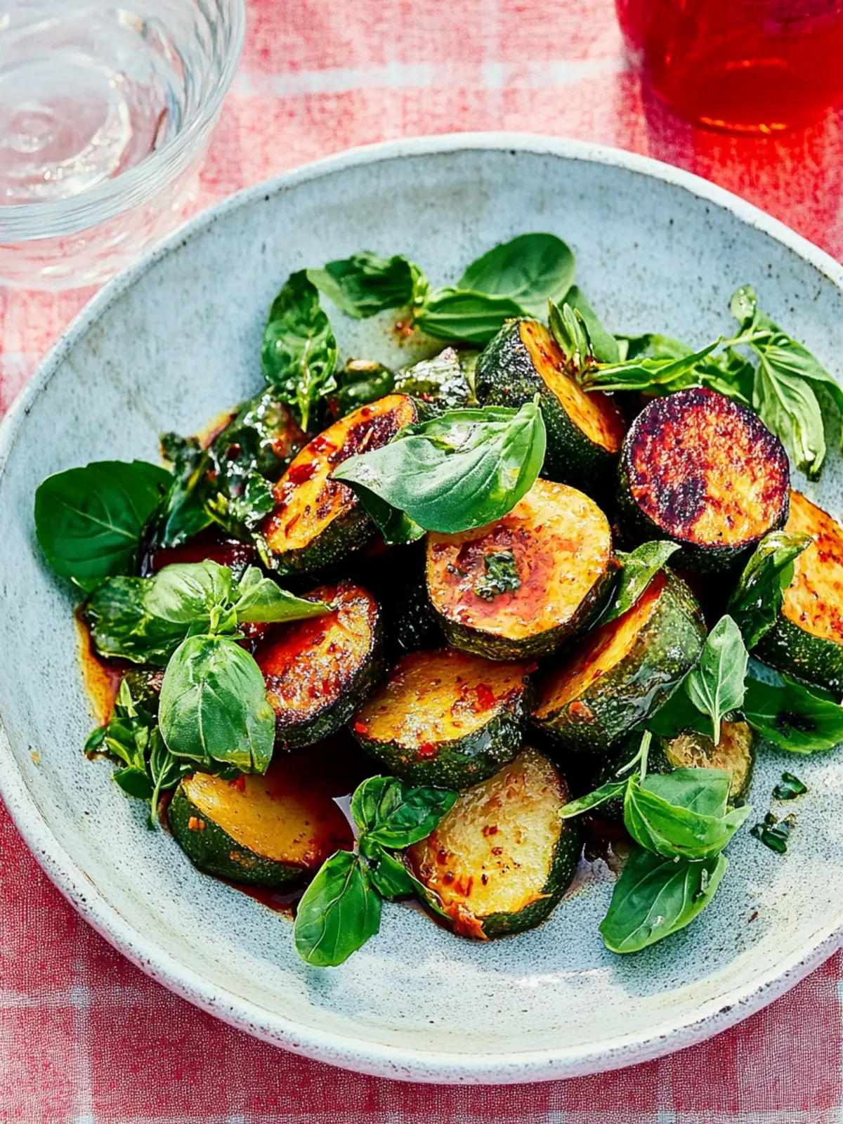 Süß-scharfe Zucchini