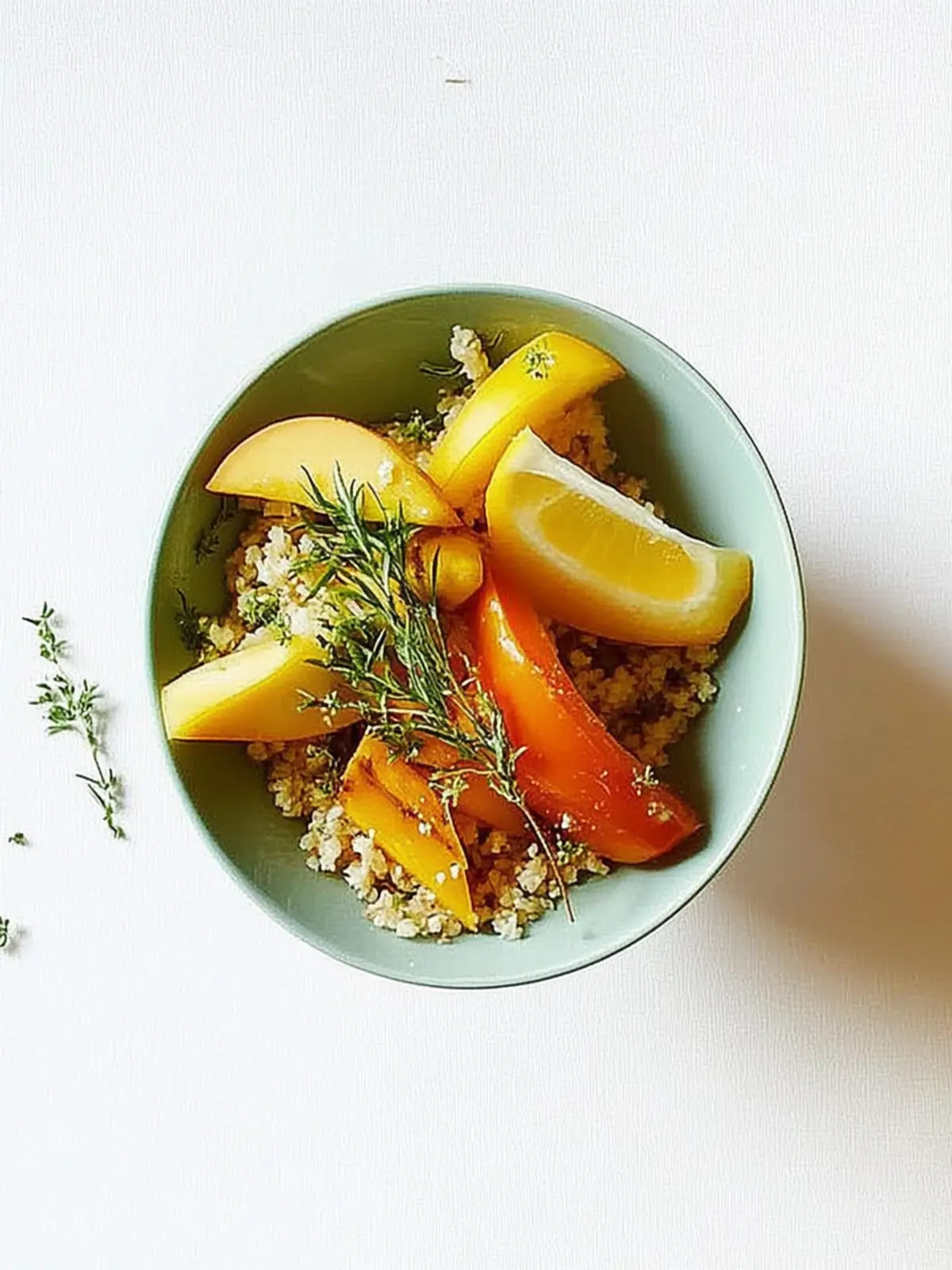 Quinoa with oranges and smoked salmon