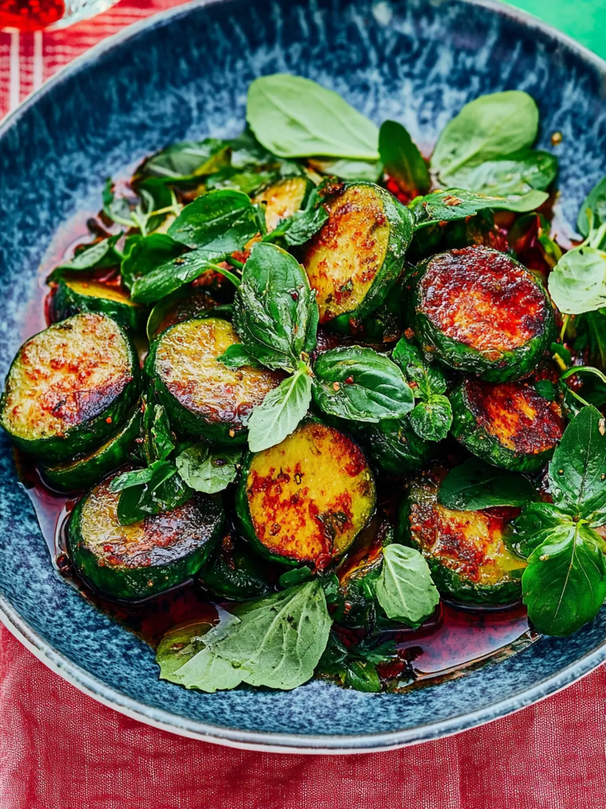 Süß-scharfe Zucchini