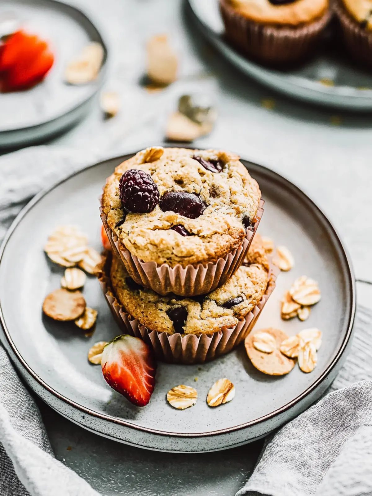 Bananen-Haferflocken-Muffins