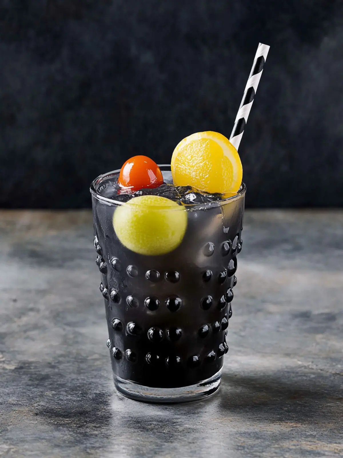 Schwarze Holzkohle-Limonade – alkoholfreie Neujahrscocktails