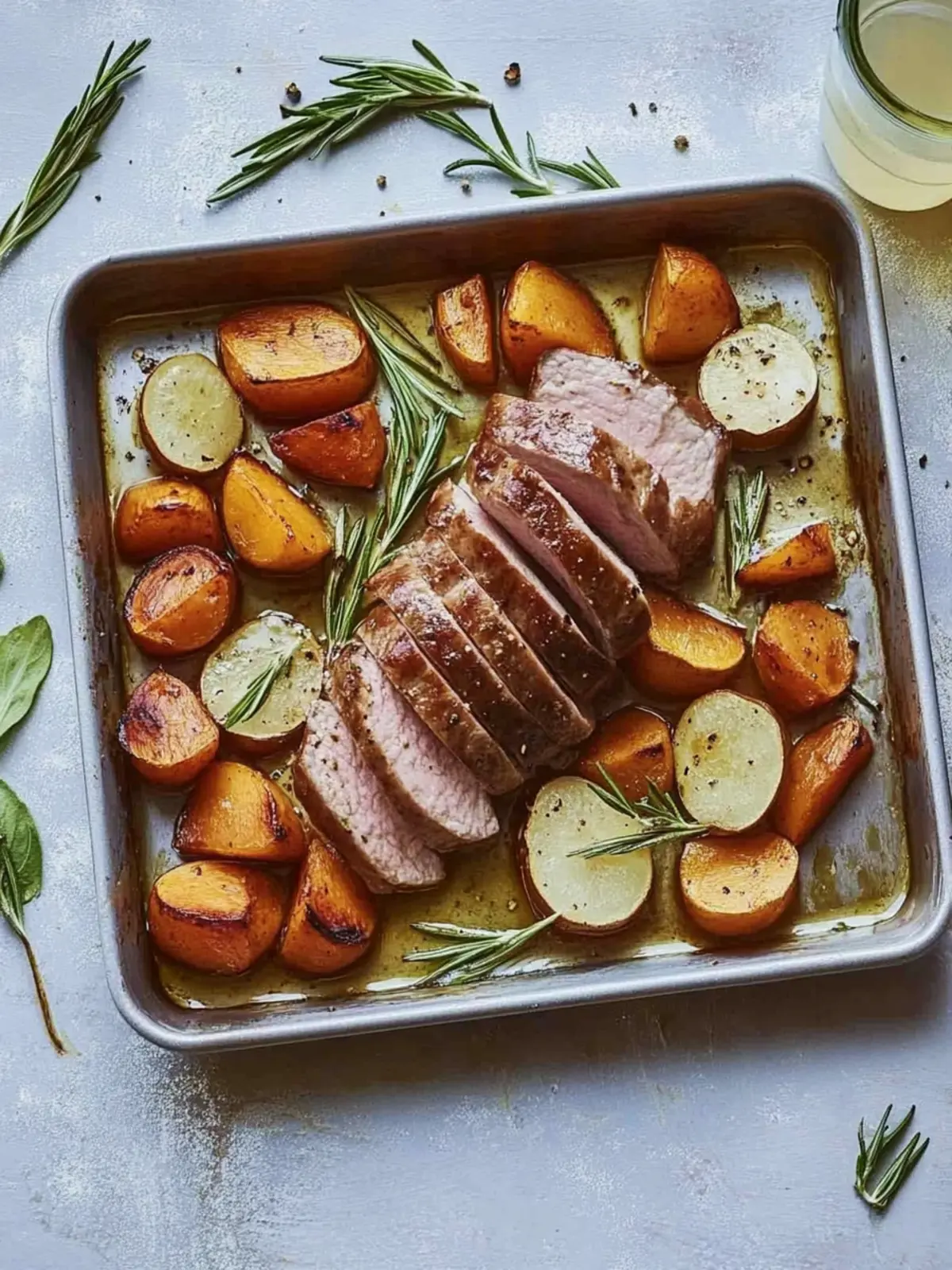 Lamm mit Süßkartoffeln und Birne