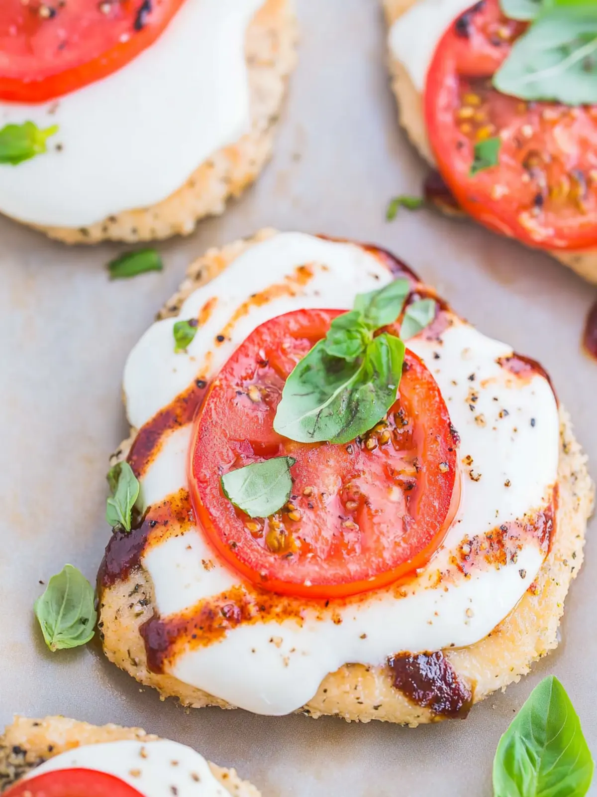 Gebackenes Caprese-Hähnchen