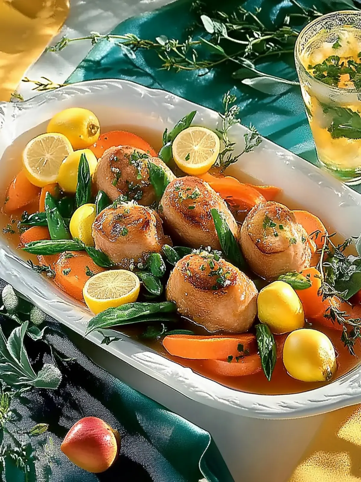 Stuffed pork roulades with carrot-bean potatoes