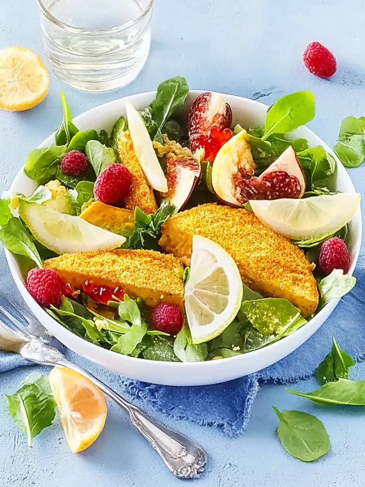 Wintersalat mit gebratenen Avocado-Spalten