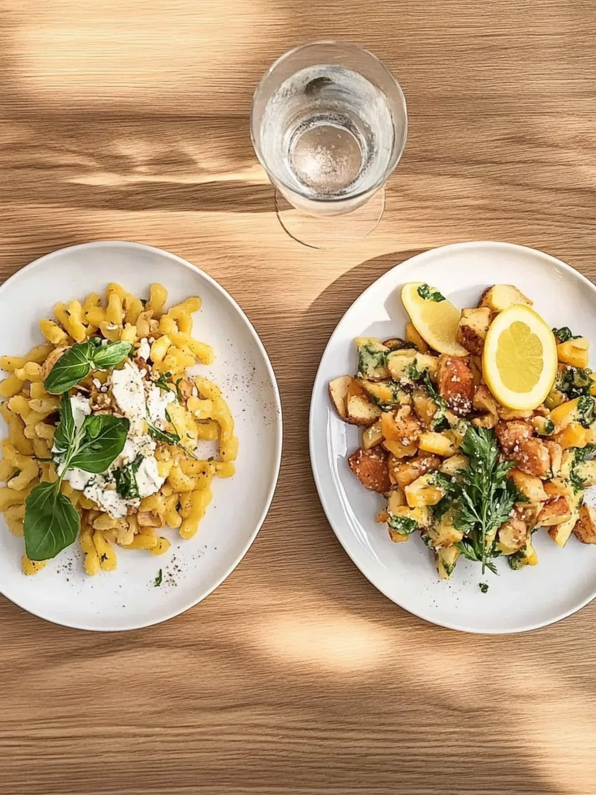 Spätzli mit Spiegelei und Rucola