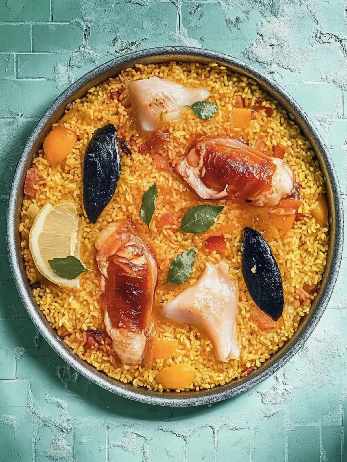 Tomaten-Safran-Reis mit Poulet