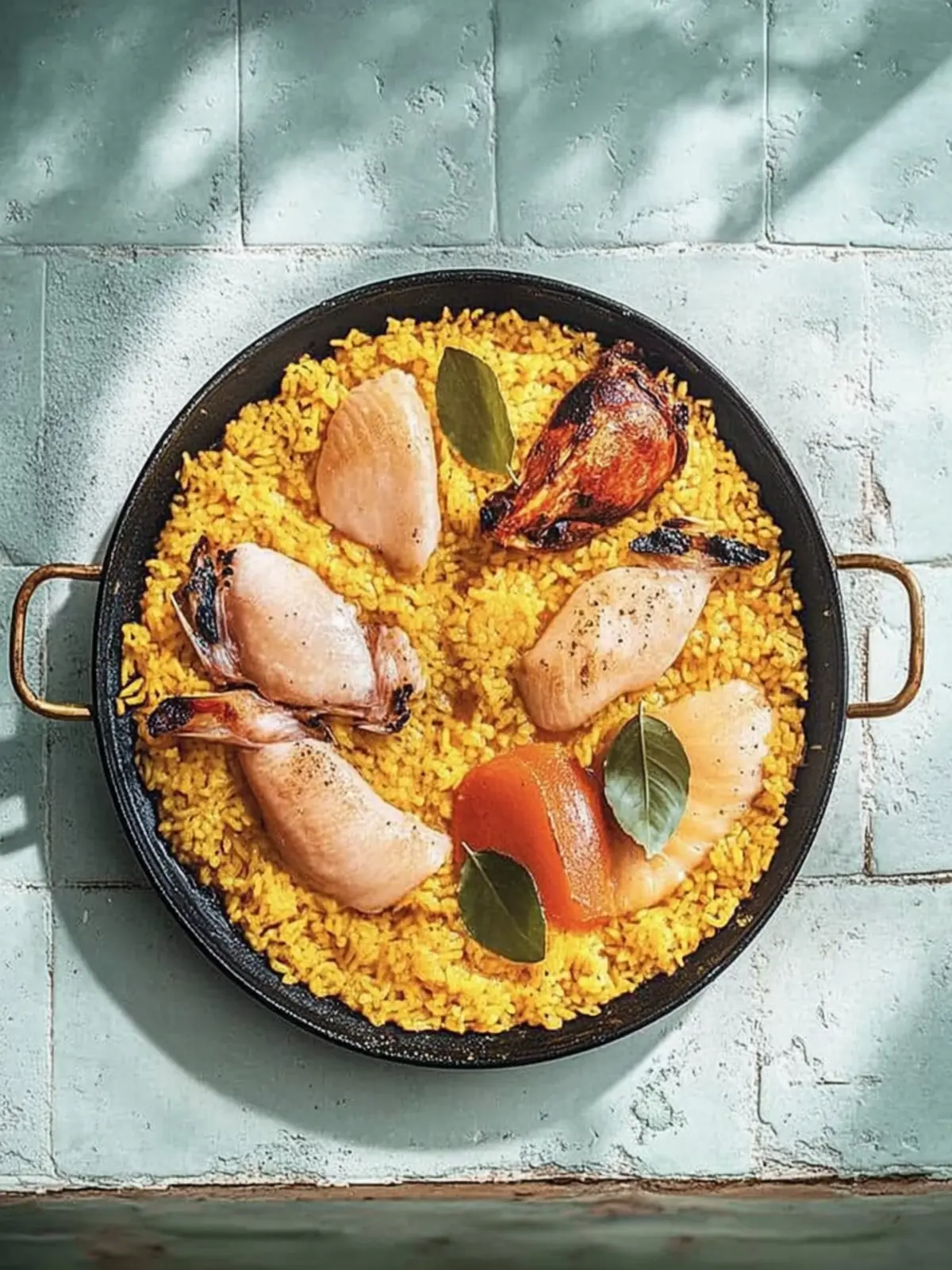 Tomaten-Safran-Reis mit Poulet