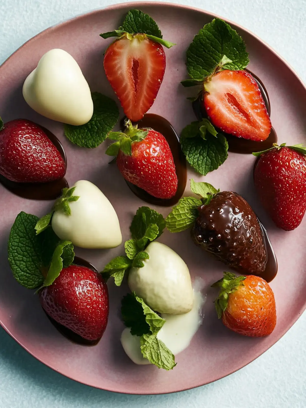 Schokoladenüberzogene Erdbeeren