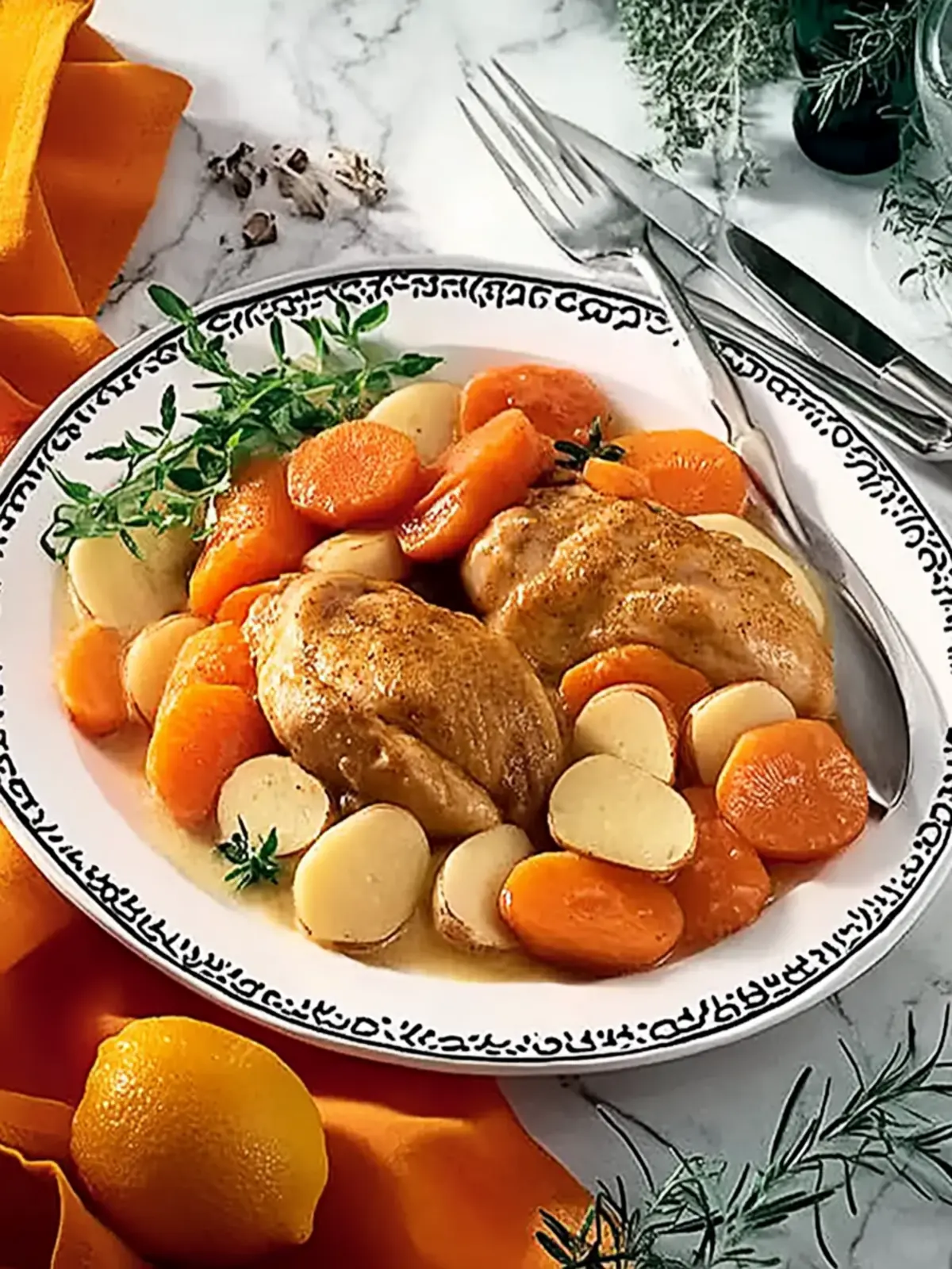 Braised chicken breast in porcini-mushroom sauce