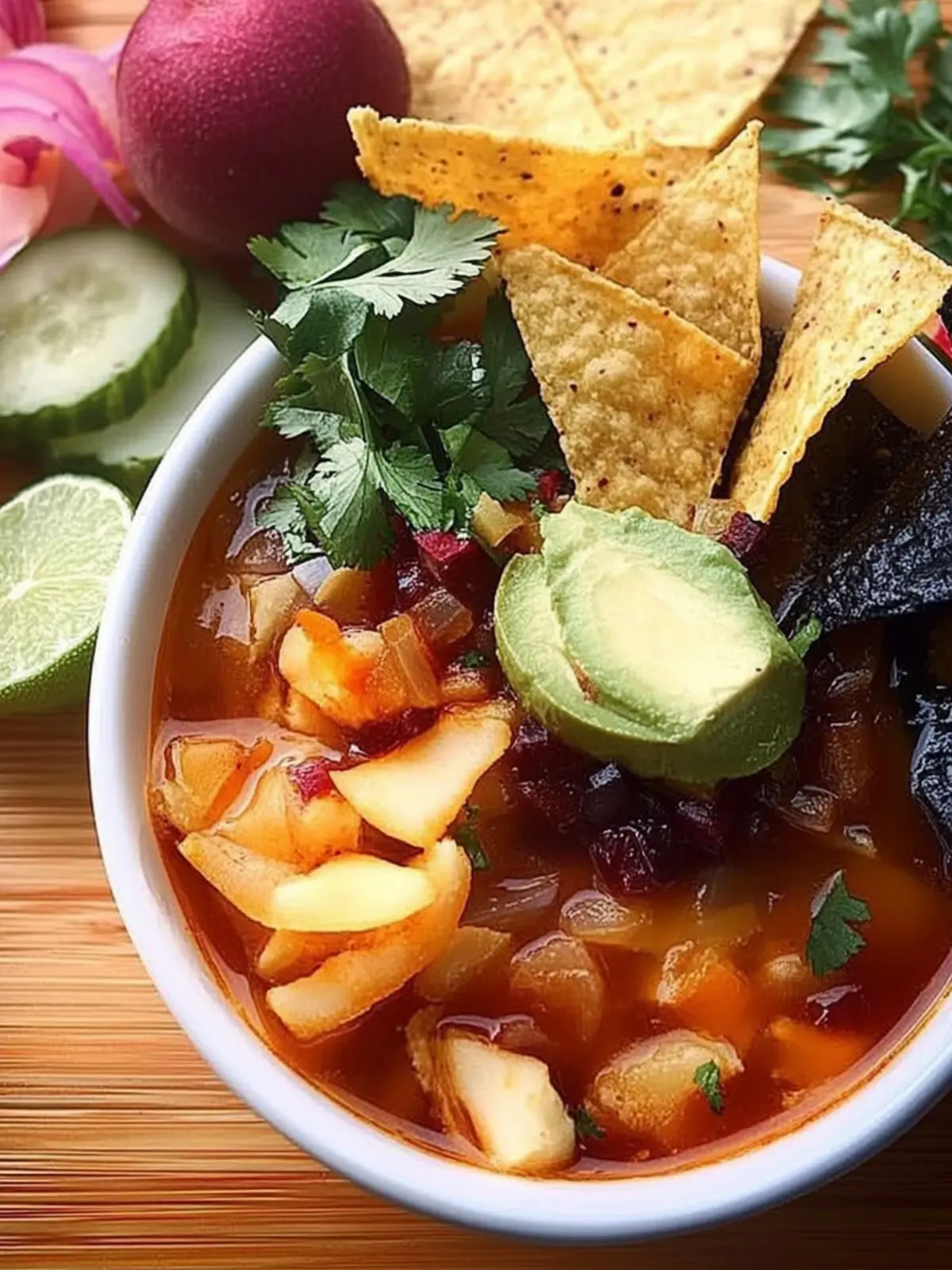 Vegane Tortillasuppe