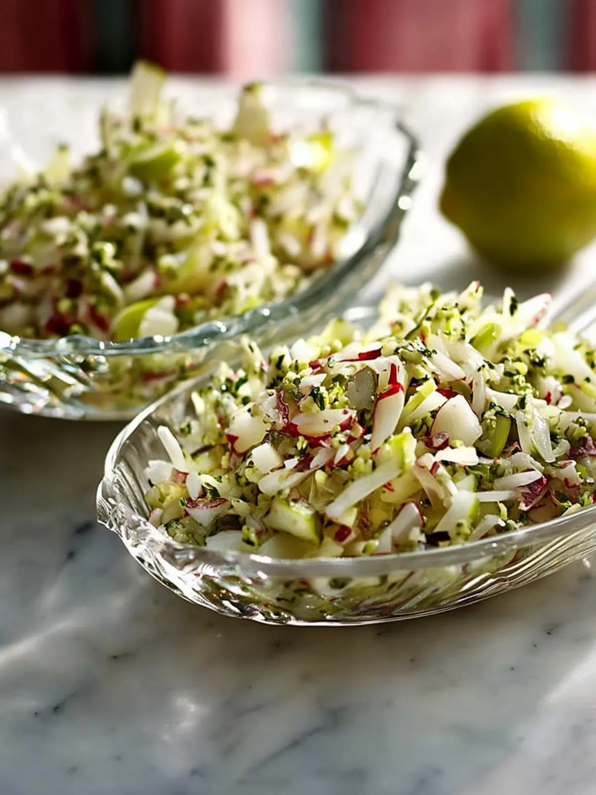 Brokkoli-, Kohl- und Kohlrabi-Krautsalat mit Quinoa