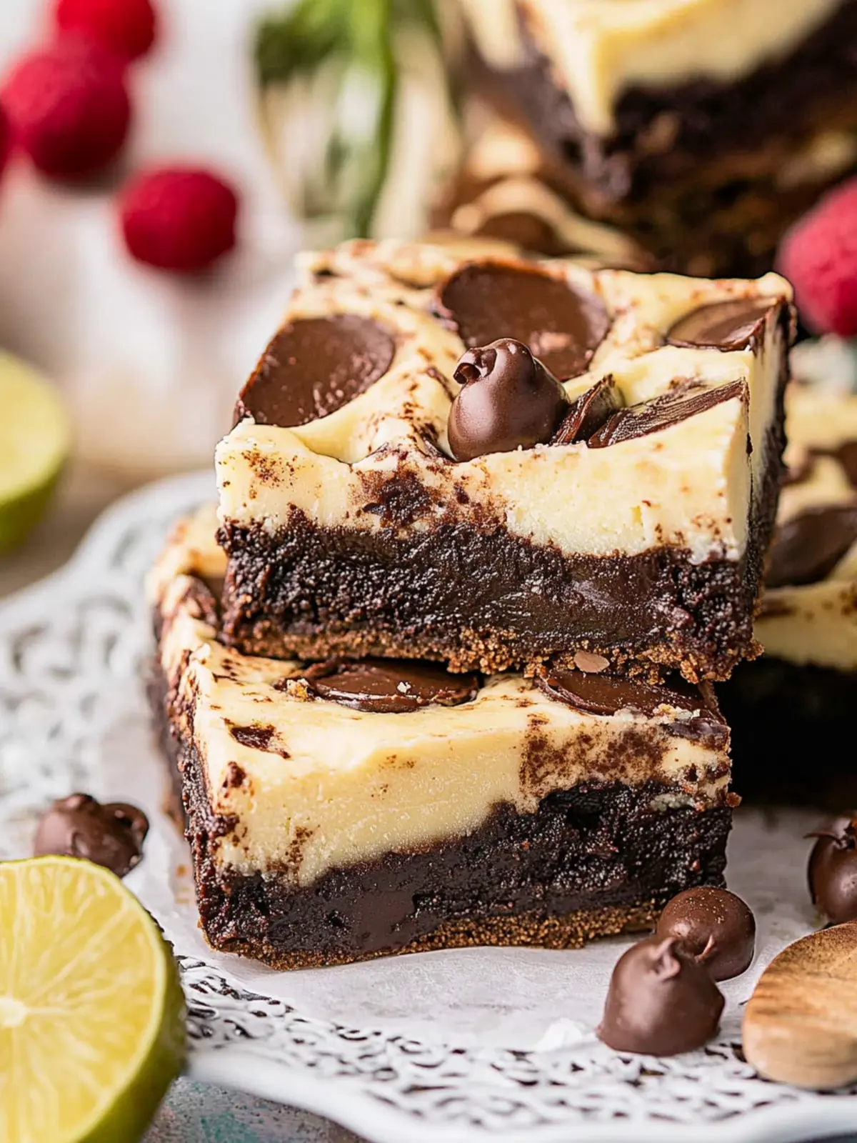 Brownies with cream cheese